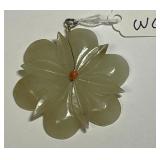 NATURAL CARVED JADE PENDANT (W