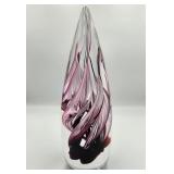 P - SIGNED ART GLASS SCULPTURE 11'T (A10)