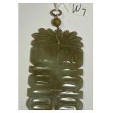 NATURAL CARVED JADE PENDANT (W7)