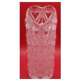 P - LALIQUE HEARTS VASE 6.5'T (B12)