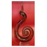 P - MURANO STYLE ART GLASS SCULPTURE 13.5'T (B27)