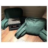 B - FOLDING STOOL & FLOOR BACKREST PILLOWS (A49)