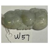 NATURAL CARVED JADE PENDANT (W57)