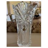 B - CRYSTAL VASE BY MARQUIS (C19)