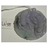 NATURAL CARVED JADE PENDANT (W55)