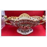 P - ITALIAN PORCELAIN CENTER PIECE DISH 21'L (165)