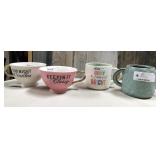 43 - MUGS AND SMALL PLANTER SET (B180)