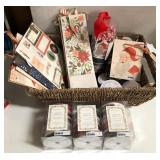 43 - NEW WMC GIFT BAGS, RIBBON, TAGS, BASKET (A47)