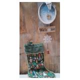 43 - NEW WMC CHRISTMAS STOCKING & WELCOME DECOR
