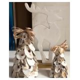 43 - NEW WMC OYSTER SHELL TREES & REINDEER (A35)