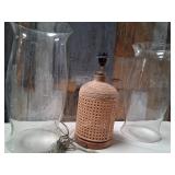 43 - NEW WMC SEAGRASS & CANE LAMP BASE, HURRICANES