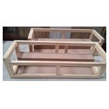 43 - NEW WMC LOT OF 2 WOODEN DISPLAY RACKS (N63)