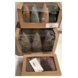 43 - NEW WMC 3 SETS OF BOTTLE BRUSH TREES (A44)