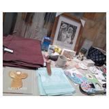 43 - NEW WMC TABLE LINENS, FRAMES & LOTS MORE