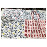 43 - SET OF COLORFUL PRINT TOTE BAGS (A217)