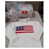 43 - NEW WMC TODDLER SWEATER, SIPPY CUP, "DR." KIT