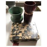 43 - NEW WMC DECOR BOX & CERAMIC VASES (A135)