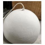 43 - WHITE TEXTURED DOME HANGING LAMP (C278)