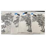 43 - SET OF FOUR TREE PRINT ART (A218)