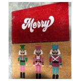 43 - NEW WMC LOT OF 2 CHRISTMAS DOOR MATS (A82)