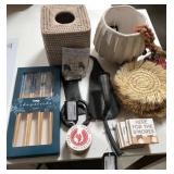 43 - NEW WMC COASTERS, CHOPSTICKS, PLANTER, MORE