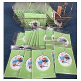 43 - NEW WMC BASKET OF CERAMIC ORNAMENTS (A182)