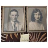 K - OLD PHOTOGRAPHS IN FRAMES