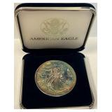 S - BEAUTIFUL RARE TONING AMERICAN SILVER EAGLE