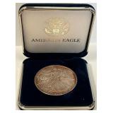 S - BEAUTIFUL RARE TONING AMERICAN SILVER EAGLE