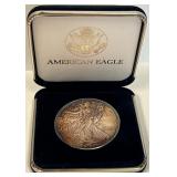 S - BEAUTIFUL RARE TONING AMERICAN SILVER EAGLE