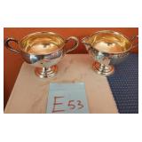K - STERLING SILVER CREAMER AND SUGAR SET