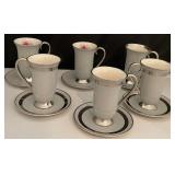 K - ELEGANT SIX-PIECE CHINA TEA SET