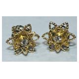 14KT GOLD DIAMOND EARRINGS
