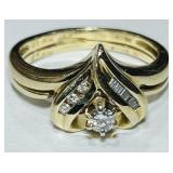 14KT GOLD DIAMOND RING 4.60GRS