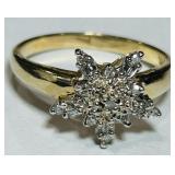 10KT GOLD DIAMOND RING 2.90GRS