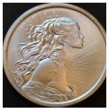 2019 1oz .999 FINE SILVER JUSTICE COIN (186)