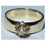 14KT GOLD DIAMOND RING 2.90GRS