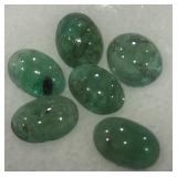 2.96CT CABOCHON EMERALD GEMSTONES