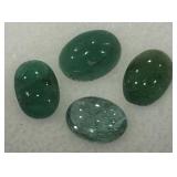 2.43CT CABOCHON EMERALD GEMSTONES