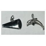A PAIR OF STERLING SILVER PENDANTS