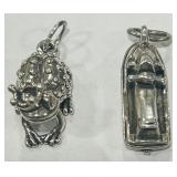 2 STERLING SILVER PENDANTS