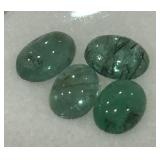 2.16CT CABOCHON EMERALD GEMSTONES