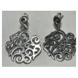 STERLING SILVER EARRINGS 8.20GRS