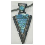 STERLING SILVER PENDANT WITH CHAIN 17.90 GRS