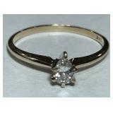 14KT GOLD DIAMOND RING 1.50GRS