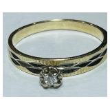 14KT GOLD DIAMOND RING 1.90GRS