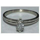 14KT GOLD DIAMOND RING 1.60GRS