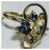 14KT GOLD RING WITH STONES 3.40GRS