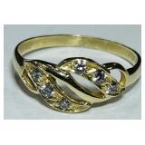 14KT GOLD DIAMOND RING 2.20GRS