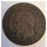13 - 1855 NAPOLEON III COIN